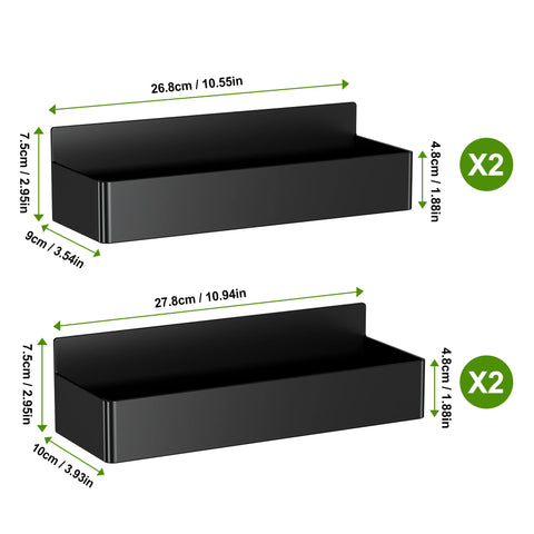 4-Pack Magnetic Fridge Shelf – Space-Saving Spice Storage Racks for Kitchen, No Drilling Required