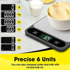 "Electronic Kitchen Scale – Precision Food Weighing Scale for Baking, Gram Measurement, Commercial Use"
