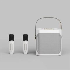 "High-Power Bluetooth Karaoke Speaker – Portable Boombox with Dual Microphones, 360° Stereo, Waterproof Wireless Subwoofer"