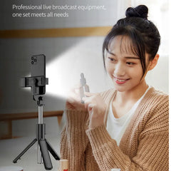 Portable Bluetooth Selfie Stick Tripod with Light