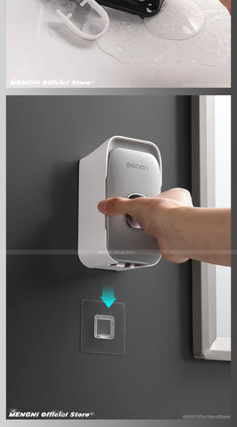 Hand pressing a smart doorbell button on a modern door