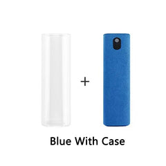 Two phone cases, one clear and one blue, on a white background.