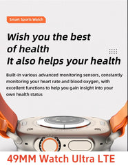 "S10 Ultra 4G Smartwatch for Men – Android OS, 32+256GB, 2.2'' AMOLED Display, 800MP Camera, WiFi, GPS, SIM Card Support"