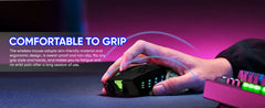 RGB Backlit Wireless Mouse – Bluetooth & 2.4GHz USB Rechargeable Silent Optical Mouse for Laptop, PC, MacBook & Tablet