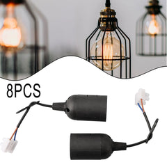 "8/10pcs E27 Lamp Holders – Construction Site Light Sockets for Renovation & Lighting Accessories"
