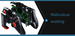 Gaming controller with 'Molate' branding on a black and white background