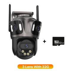4K Dual Lens PTZ Wi-Fi Outdoor Camera with AI Detection