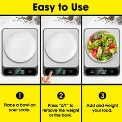 "Electronic Kitchen Scale – Precision Food Weighing Scale for Baking, Gram Measurement, Commercial Use"