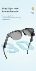 Smart Bluetooth V5.3 Sunglasses – HIFI Audio Glasses with Built-In Headphones & UV Protection