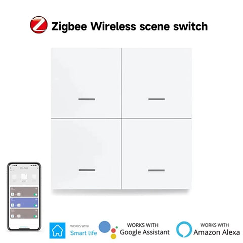 Tuya ZigBee Smart 4-Button Scene Switch