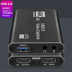 4K USB 3.0 HDMI Video Capture Card – 1080P 60Hz Recorder for PS4, OBS, Game Streaming & Live Broadcasting