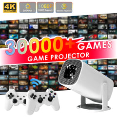 "P30MAX Android 11 Gaming Projector – 720P HD Portable Home Theater with Dual WiFi, 64GB TF Card, Wireless Game Controller"