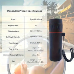 2025 HD Monocular Telescope 2000X25
