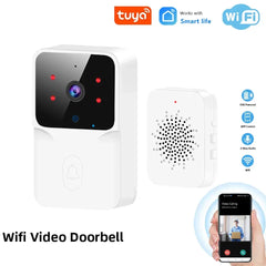 Wifi Video Doorbell with Tuya Smart Life logo on a white background