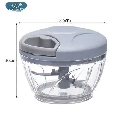 Multifunctional Manual Food Chopper – Ginger, Garlic, Vegetable & Meat Grinder with Minimalist Design