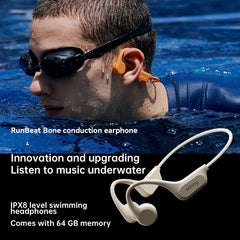 B60S Bone Conduction Earphones 64/32GB MP3 Wireless Open Headset IPX8 Waterproof Headphones