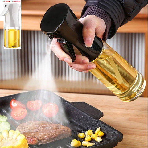 "200ml/300ml Oil Spray Bottle – Kitchen, BBQ, Olive Oil Dispenser, Vinegar & Soy Sauce Sprayer for Cooking, Baking, Camping"