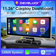 11.26" 4K Dash Cam with Carplay & Android Auto