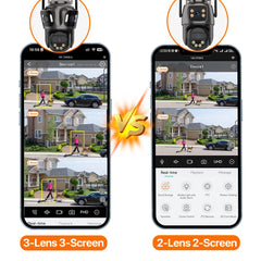 4K Dual Lens PTZ Wi-Fi Outdoor Camera with AI Detection
