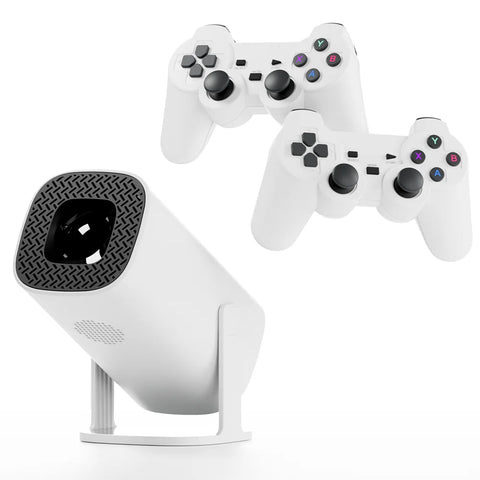 "P30MAX Android 11 Gaming Projector – 720P HD Portable Home Theater with Dual WiFi, 64GB TF Card, Wireless Game Controller"