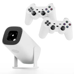 "P30MAX Android 11 Gaming Projector – 720P HD Portable Home Theater with Dual WiFi, 64GB TF Card, Wireless Game Controller"