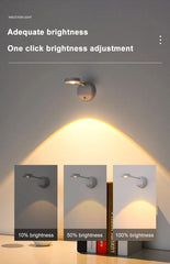 "Wireless Night Light with Motion Sensor – USB LED Wall Lamp for Kitchen, Bedroom, Living Room, and Mural Indoor Lighting"