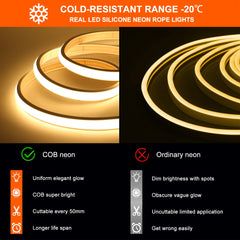Waterproof COB LED Strip Light 12V/24V Flexible Neon Light