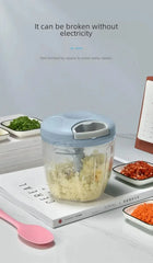 Multifunctional Manual Food Chopper – Ginger, Garlic, Vegetable & Meat Grinder with Minimalist Design