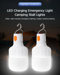 "2pcs Rechargeable LED Emergency Lights – Portable Indoor/Outdoor Flashing Lights for Barbecue, Tent, Camping with Battery"