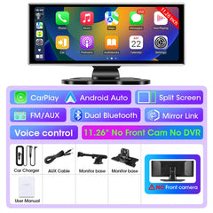 11.26" 4K Dash Cam with Carplay & Android Auto