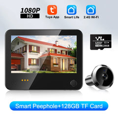 WSDCAM 3MP Smart Wi-Fi Peephole Door Camera