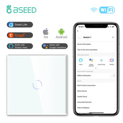 BSEED WiFi Smart Touch Light Switch EU Standard
