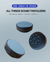 "Bone Conduction Wireless Speaker – Mini TWS Desktop Speaker with Suction Cup & Hi-Fi Sound Quality"