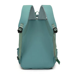 Teal backpack on a white background