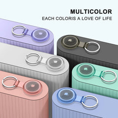 Multicolored phone cases with keychain attachments on a white background