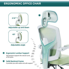 "JHK Ergonomic Mesh Gaming Chair – High Back Recliner with Lumbar Support & Swivel Base"
