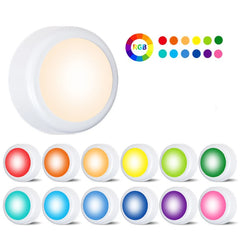"LED Under Cabinet Light with Remote Control – Wireless RGB Color-Changing Night Light for Kitchen, Bedroom, Closet, and Counter"