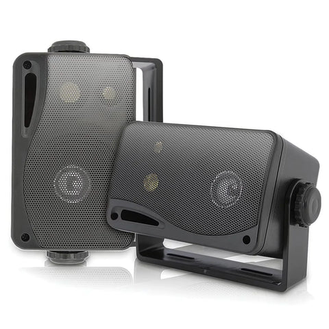 Pyle PLMR24 3.5" 200W 3-Way Marine Audio Speakers Outdoor Weatherproof (2 Pack)
