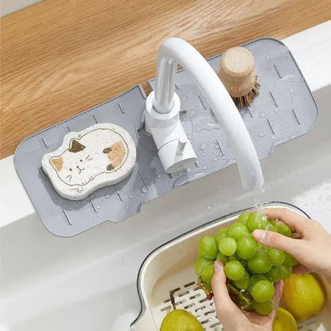 Silicone Faucet Splash Pad – Quick-Dry Sink Mat & Waterstop