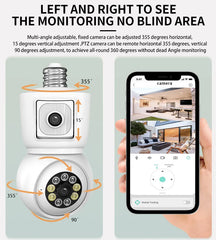 ICSEE 4K 8MP E27 Wi-Fi Camera with Auto Tracking