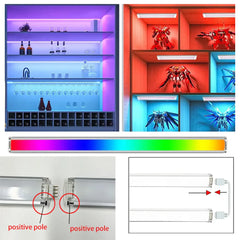 "DC 12V 30CM Smart RGB LED Cabinet Light – Tuya WiFi Dimmable Strip with APP & Voice Control for Kitchen, Wardrobe, Room Decor"
