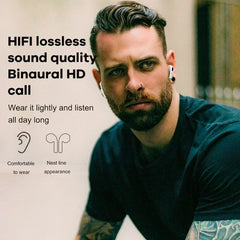 "Pro 6 TWS Bluetooth Earbuds – Wireless Noise-Cancelling Headphones with Mic, Compatible with iPhone & Android"