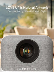 "BYINTEK LOVE U4 Smart Mini Projector – 4K Support, 1080P HD Android WiFi Home Theater for Smartphone & Cinema Use"