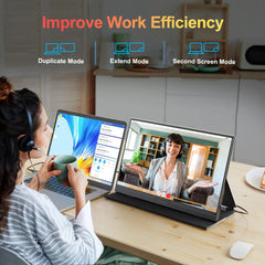 "HOESD.a 15.6'' Portable Gaming Monitor – 1080P, 300cd/m² Extended Display for Laptop, Phone, Switch, Xbox, PS4/PS5, PC, Mini PC"