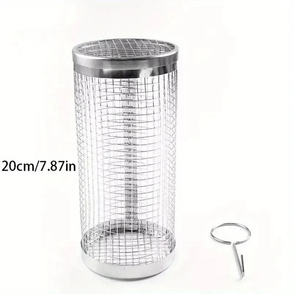 Stainless Steel BBQ Grill Cage – Outdoor Grilling & Camping Tool