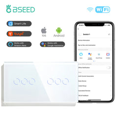 BSEED WiFi Smart Touch Light Switch EU Standard