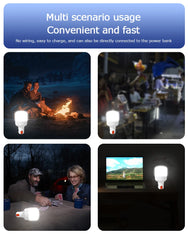 "2pcs Rechargeable LED Emergency Lights – Portable Indoor/Outdoor Flashing Lights for Barbecue, Tent, Camping with Battery"