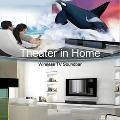 "Bluetooth 5.3 Soundbar – Stereo Surround Home Theater Speaker with Remote, RCA, AUX & TF Card Support"