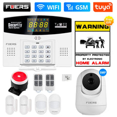 Fuers Tuya Smart 4G GSM Wi-Fi Burglar Alarm System