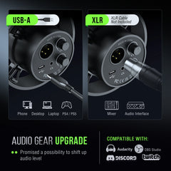 FIFINE K688 USB/XLR Dynamic Microphone – Touch Mute, Shock Mount, Headphone Jack & Volume Control for PC or Audio Interface